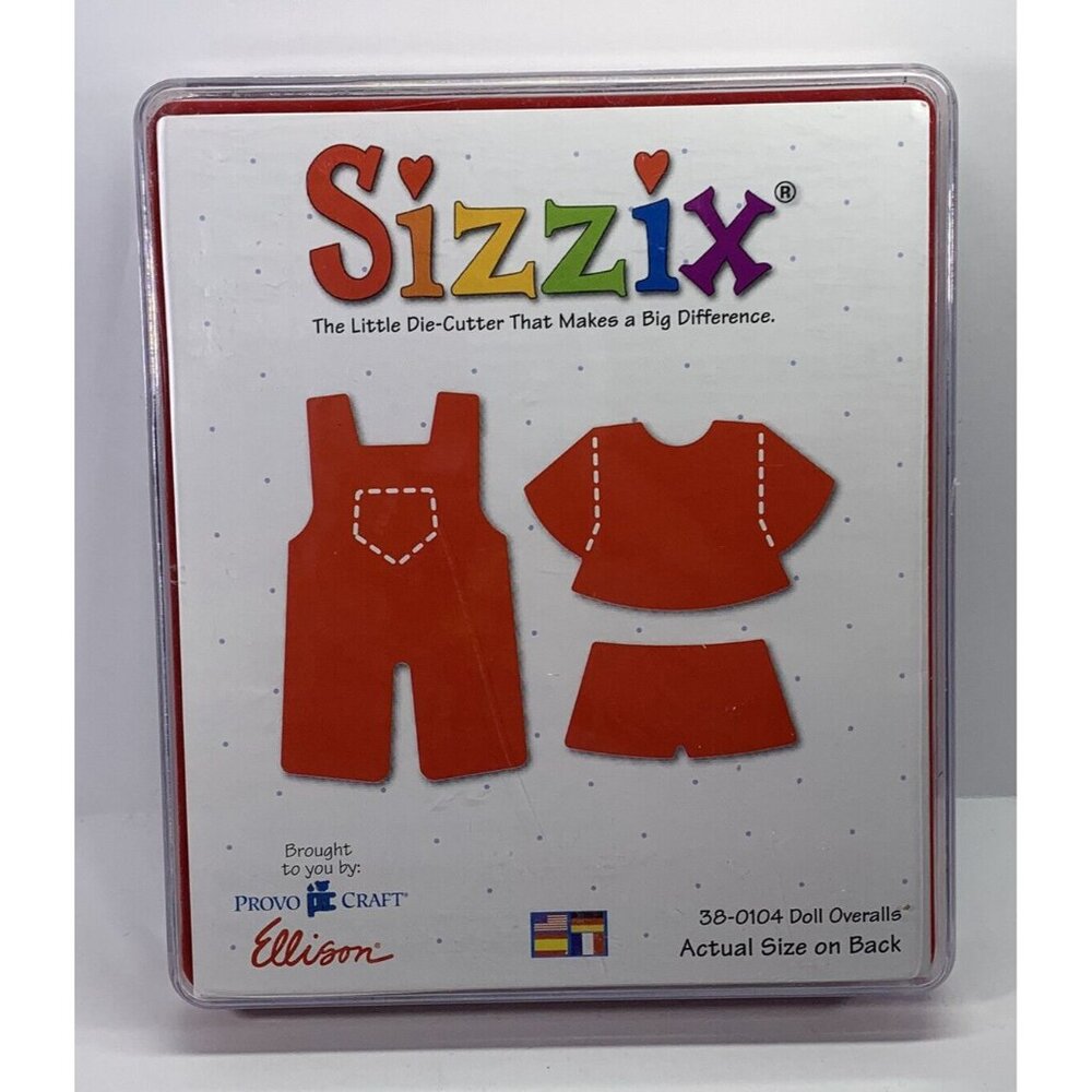 Sizzix Doll Overalls Die-Cutter Set By Ellison 38-0104 For Provo Craft